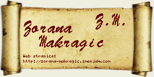 Zorana Makragić vizit kartica